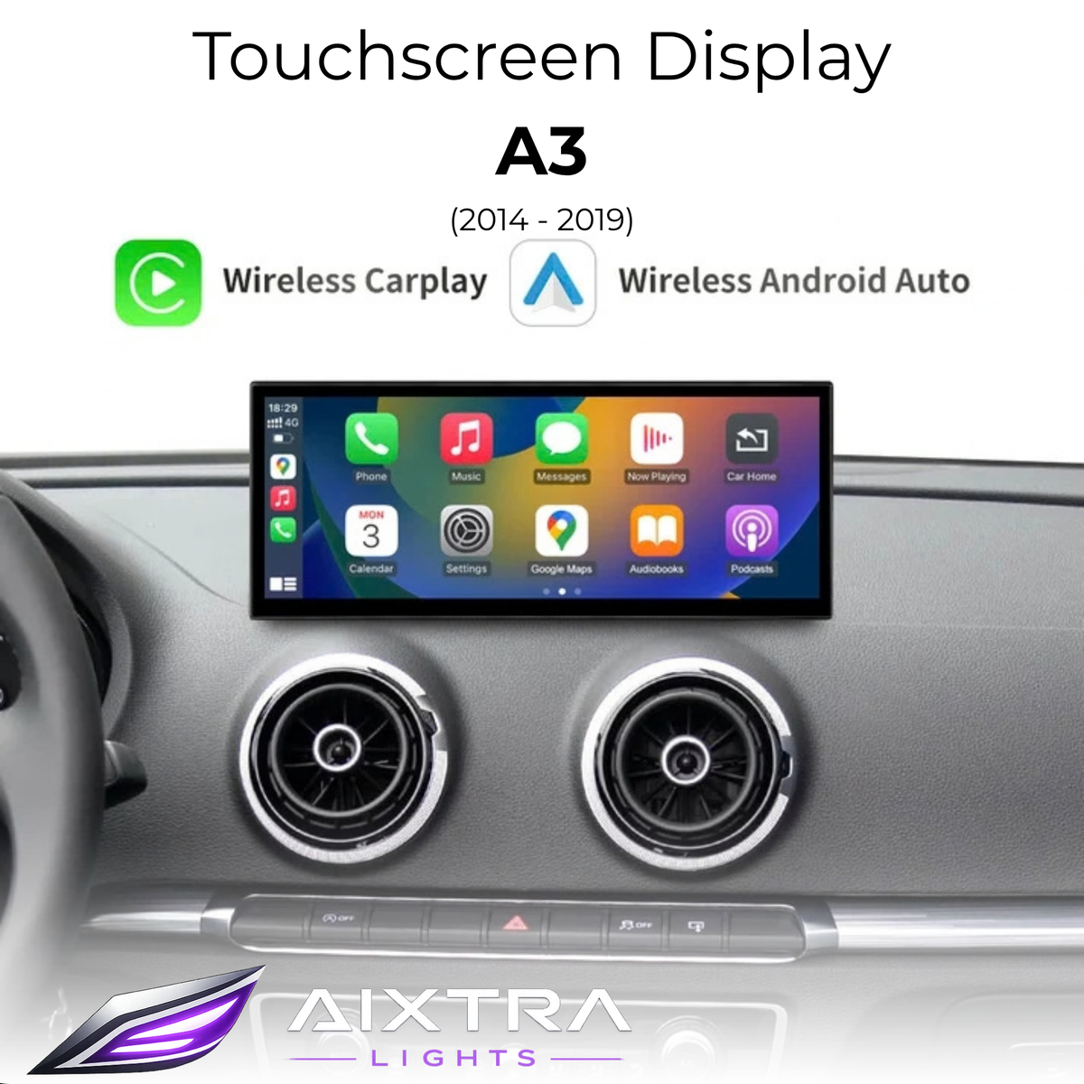 Touchscreen für Audi A3 8V – Wireless CarPlay & Android Auto