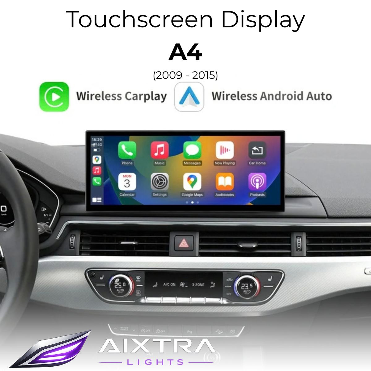 Touchscreen für Audi A4 & A5 – Wireless CarPlay & Android Auto
