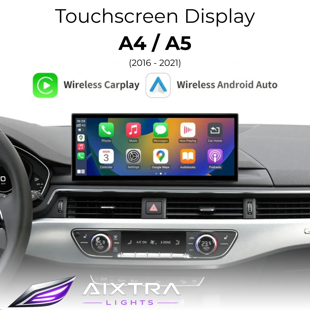 Touchscreen für Audi A4 & A5 – Wireless CarPlay & Android Auto
