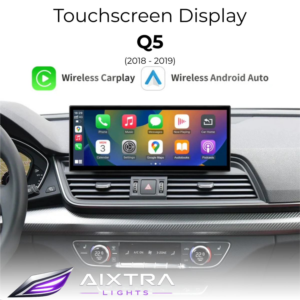 Touchscreen für Audi Q5 – Wireless CarPlay & Android Auto