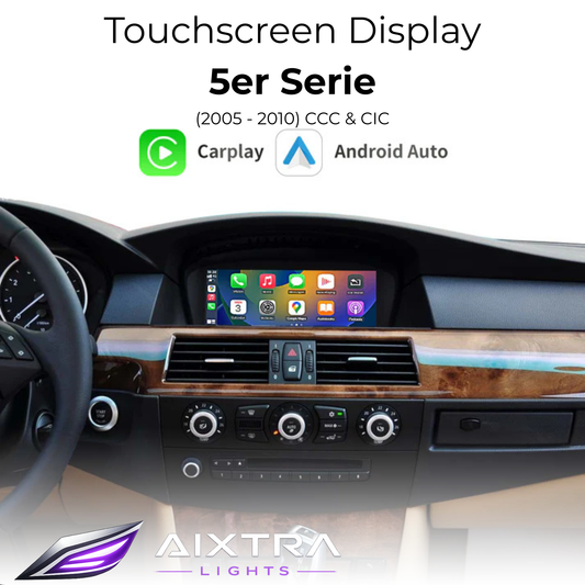 Touchscreen für BMW 5er E60/E61 mit CCC oder CIC – Wireless CarPlay & Android Auto