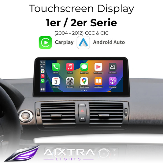Touchscreen für BMW 1er E81–E88 mit CCC oder CIC – Wireless CarPlay & Android Auto