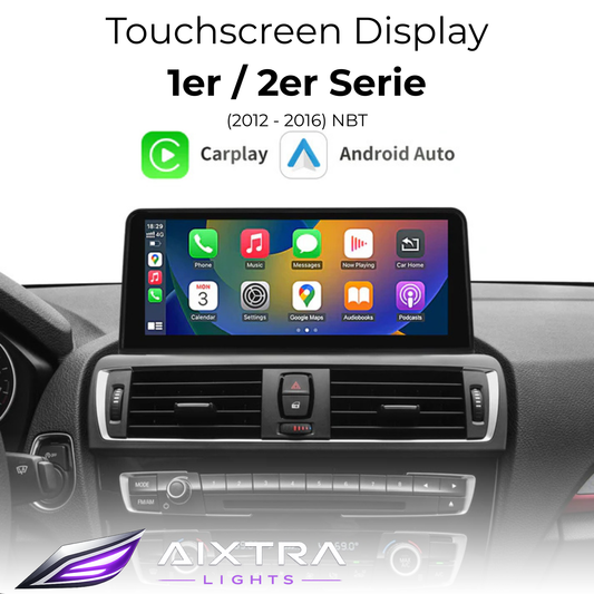 Touchscreen für BMW 1er F20/F21 & 2er F22/F23 mit NBT – Wireless CarPlay & Android Auto