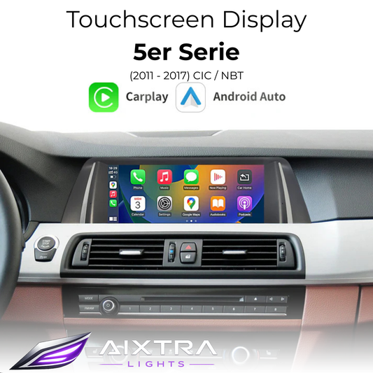 Touchscreen für BMW 5er F10/F11 mit CIC oder NBT – Wireless CarPlay & Android Auto