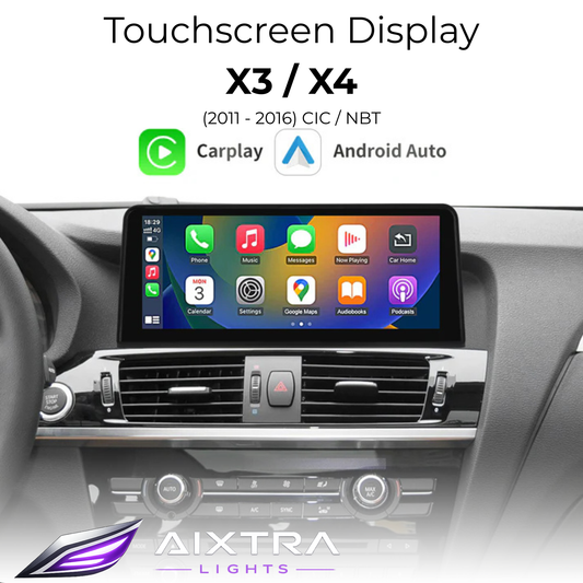Touchscreen für BMW X3 F25 & X4 F26 mit CIC oder NBT – Wireless CarPlay & Android Auto