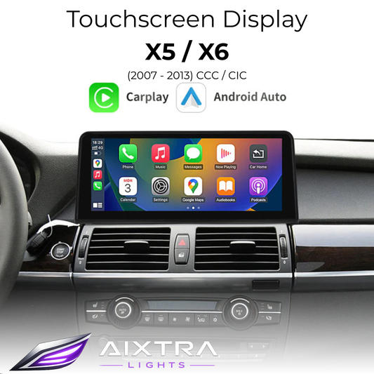 Touchscreen für BMW X5 E70 & X6 E71 mit CCC oder CIC – Wireless CarPlay & Android Auto