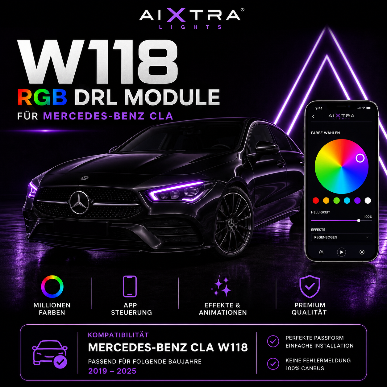 Mercedes-Benz CLA W118 RGB DRL Module (ab 2019)