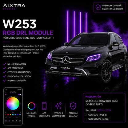 Mercedes-Benz GLC Vorfacelift W253 RGB DRL Module (2015–2022)