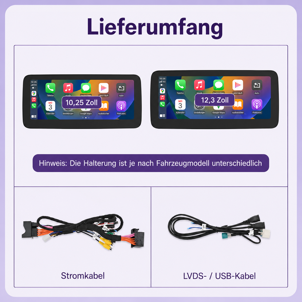 Touchscreen für Mercedes A-Klasse, CLA, GLA & G-Klasse – Wireless CarPlay & Android Auto