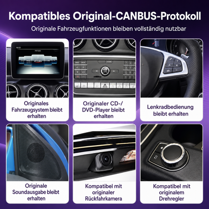 Touchscreen für Mercedes A-Klasse, CLA, GLA & G-Klasse – Wireless CarPlay & Android Auto