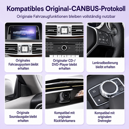 Touchscreen für Mercedes E-Klasse – Wireless CarPlay & Android Auto
