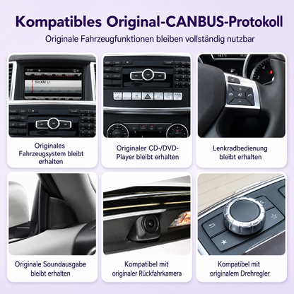 Touchscreen für Mercedes ML & GL – Wireless CarPlay & Android Auto
