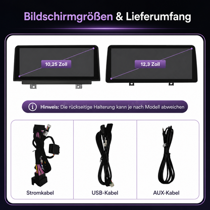 Touchscreen for BMW 3 Series E90–E93 with CCC or CIC – Wireless CarPlay & Android Auto