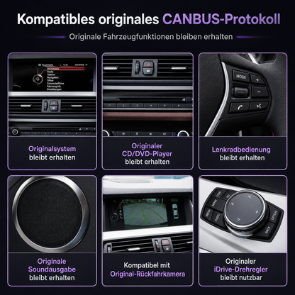 Touchscreen für BMW 5er E60/E61 mit CCC oder CIC – Wireless CarPlay & Android Auto
