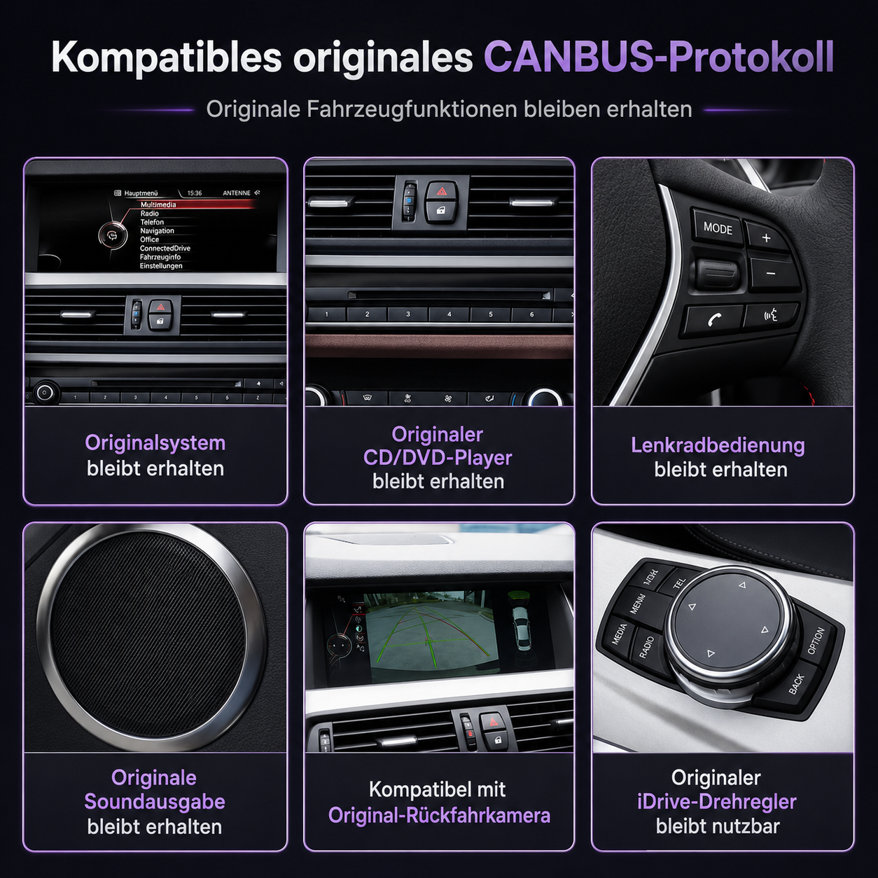 Touchscreen für BMW X5 E70 & X6 E71 mit CCC oder CIC – Wireless CarPlay & Android Auto