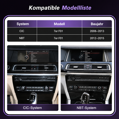 Touchscreen for BMW 6 Series & 7 Series with CIC or NBT – Wireless CarPlay & Android Auto