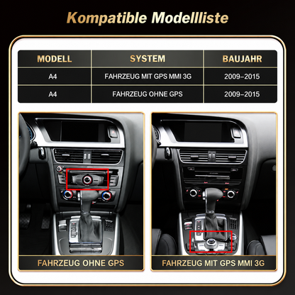 Touchscreen für Audi A4 & A5 – Wireless CarPlay & Android Auto