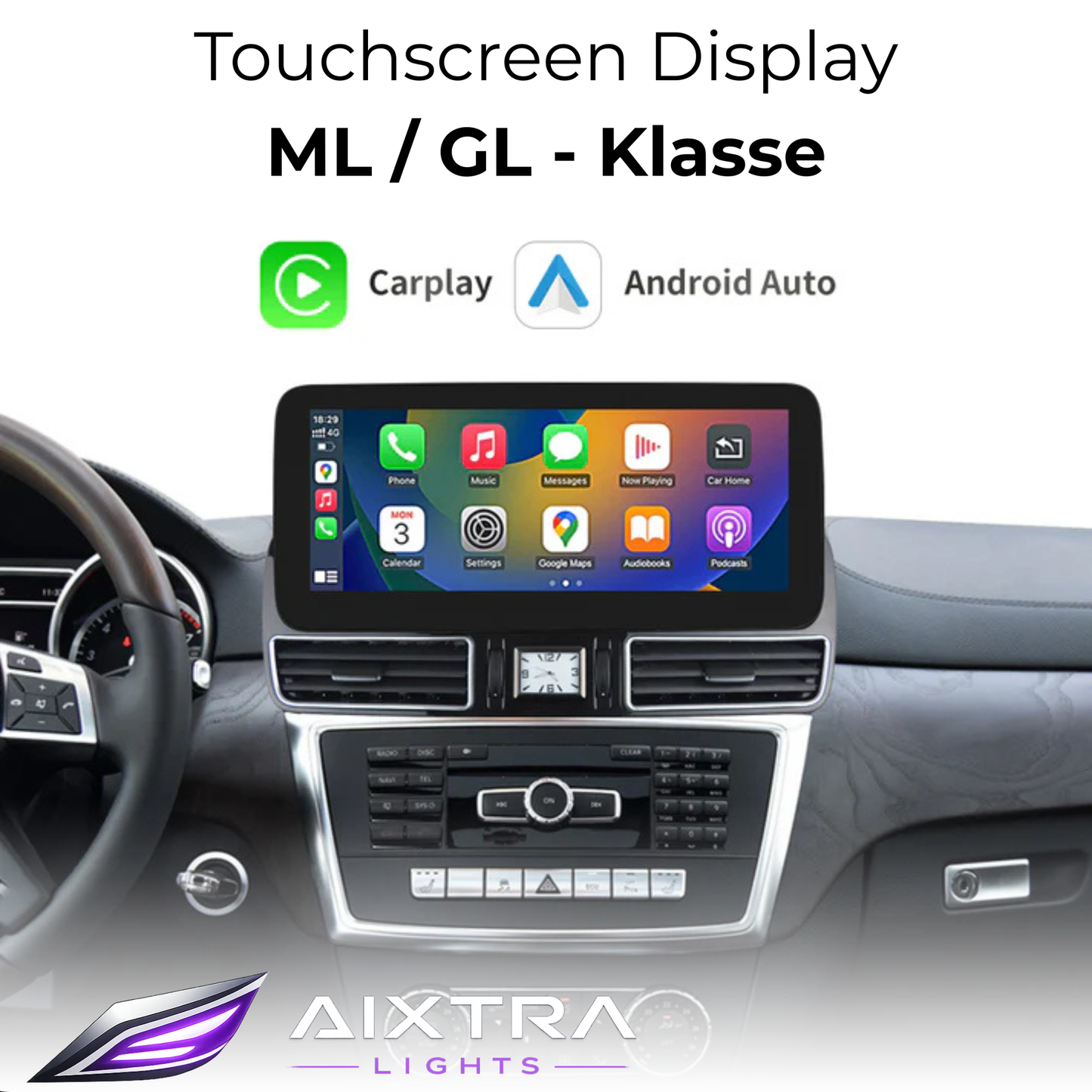 Touchscreen für Mercedes ML & GL – Wireless CarPlay & Android Auto